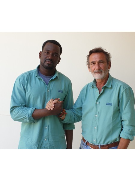 Camisa algodón "Gibraltar Español" verde agua 