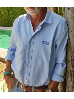 Camisa algodón "Gibraltar Español" Celeste